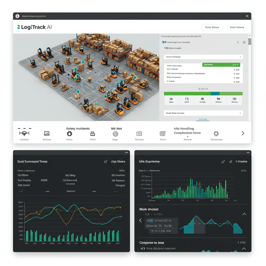 LogiTrack AI dashboard showing warehouse analytics
