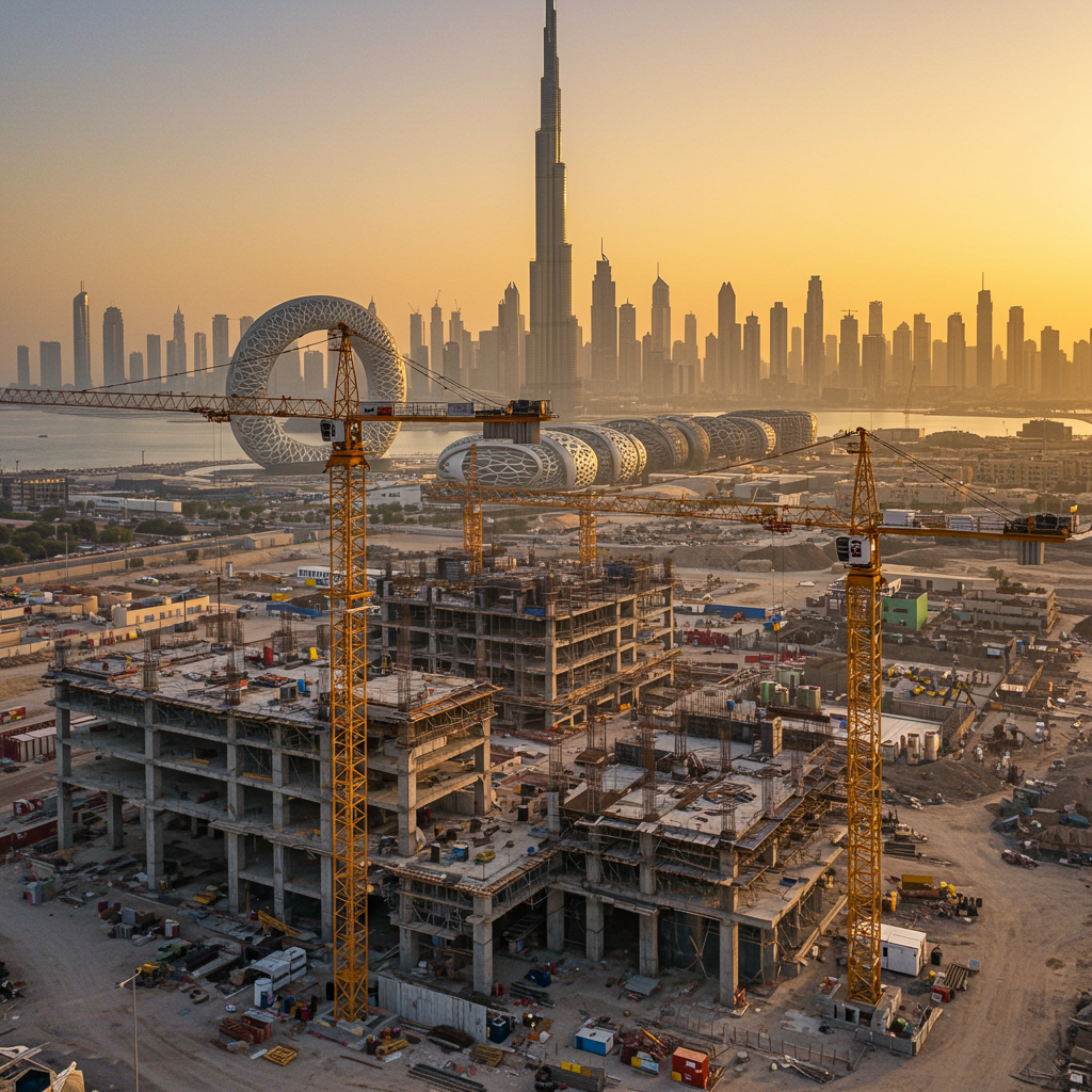 UAE Construction Site with Skyline
